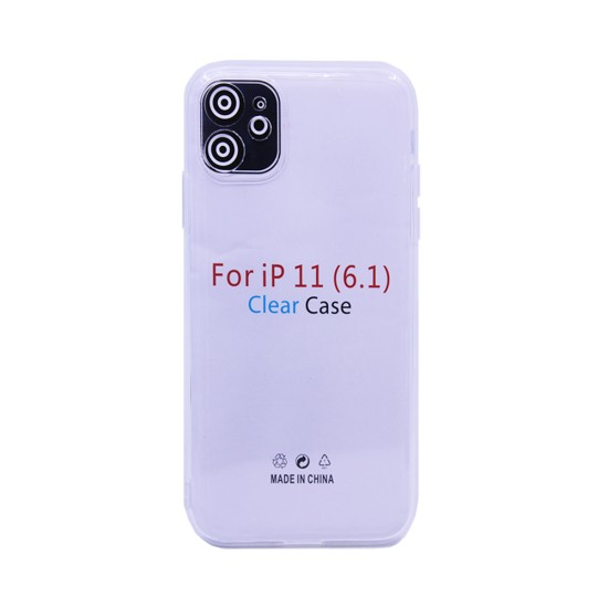 Capa de Silicone Macio com Moldura de Câmera para Apple iPhone 11 Transparente